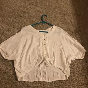 White Knot Tie Top